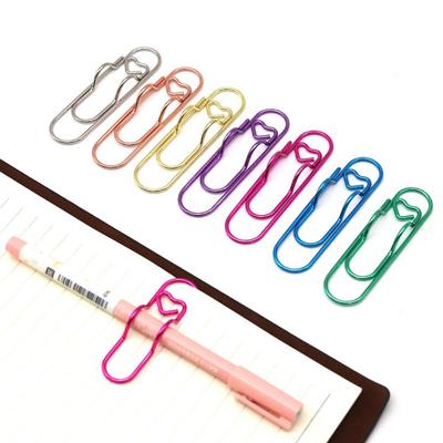 10pcs Colorful Paper Clips Paper Fix Clips Bookmarks Multi-functional Pen Holder  Notebook