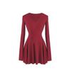 Elegant Women's Knitted A-line Dress - Slimming & Flattering for Autumn/Winter 2024