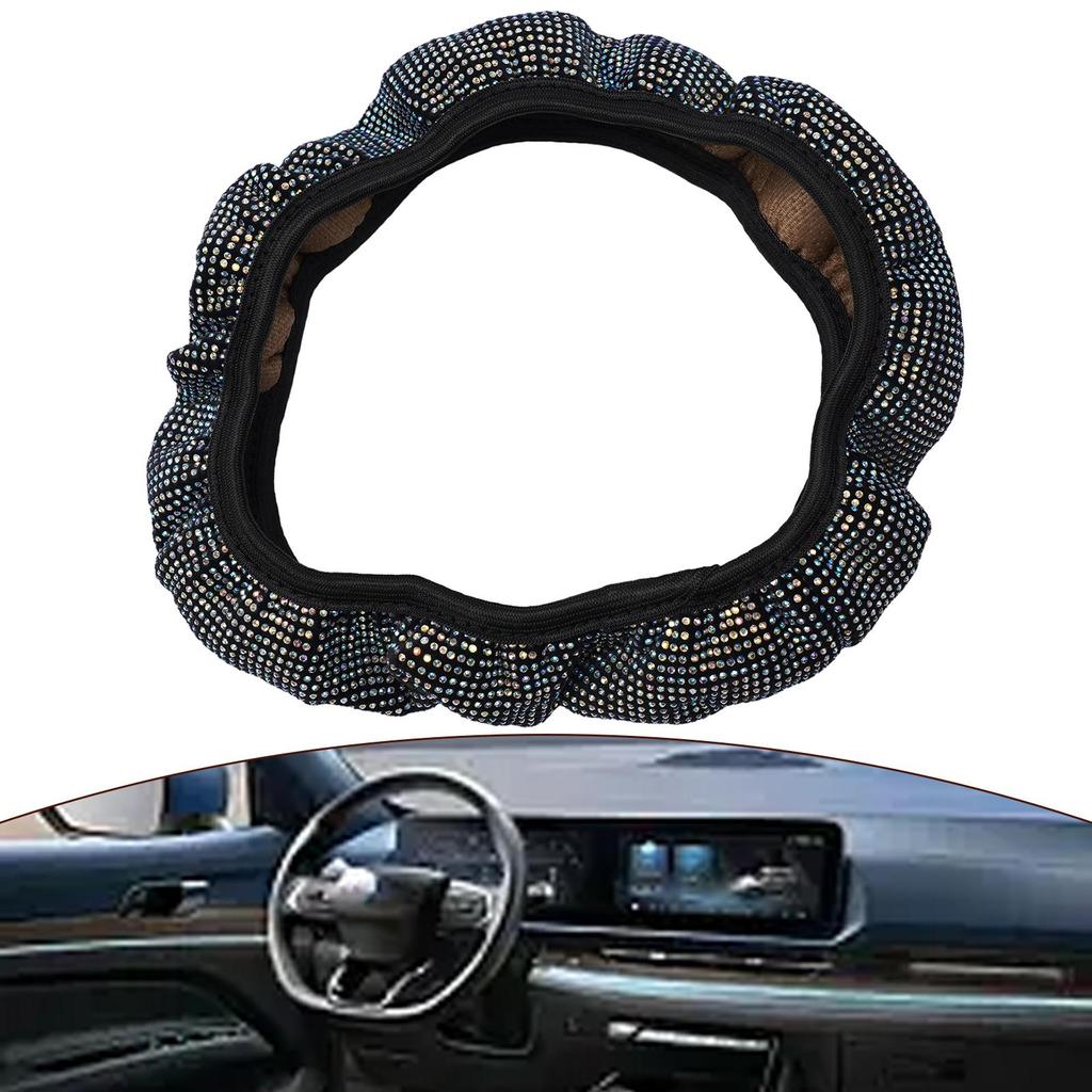 Car Steering Wheel Cover Parts Rhinestone Accessories