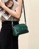 Oil Wax Cowhide Leather Women's Small Bag, Crossbody Shoulder Shell Bag, Practical Multi Pocket, Simple Coin Purse, Phe Bag