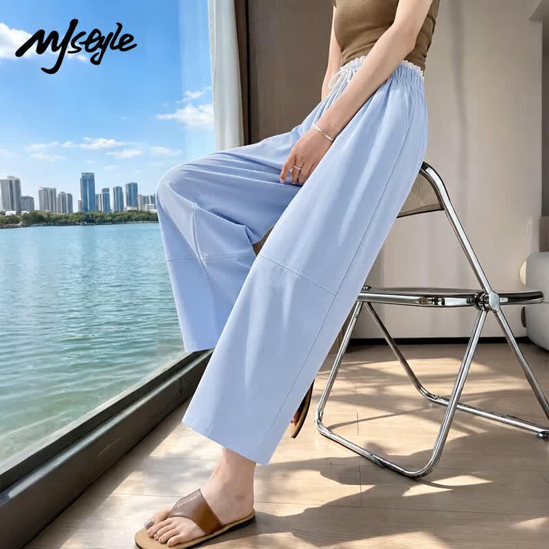 MJ STYLE Women s Cooling Lace Cropped Pants L