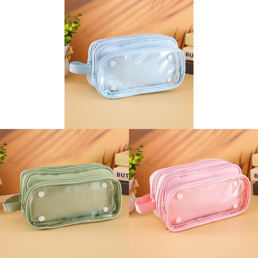 Oxford Fabric Large Capacity Pen Case With Multiple Layers For Students And Office Supplies