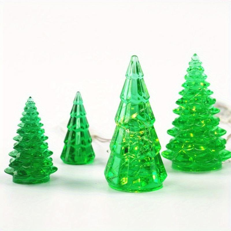 2pcs/set Epoxy Mold Christmas Tree Hand-made Mold Small Night Light Table Creative Mirror Silicone Mold