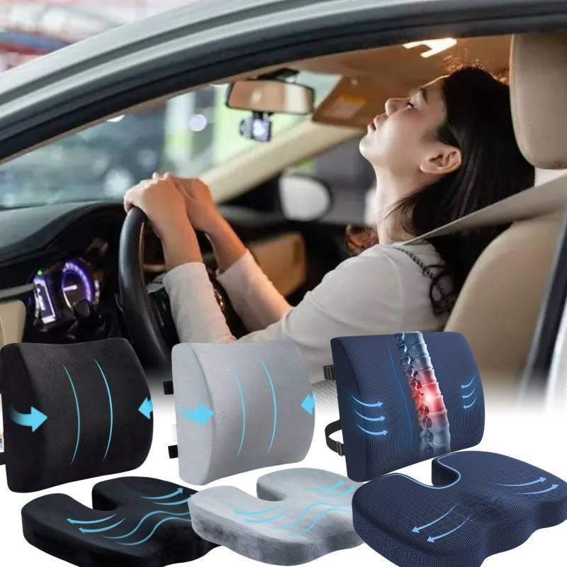 Orthopedic Memory Coccyx Foam Seat Cushion Lumbar Back Pillow Pain Relief Office