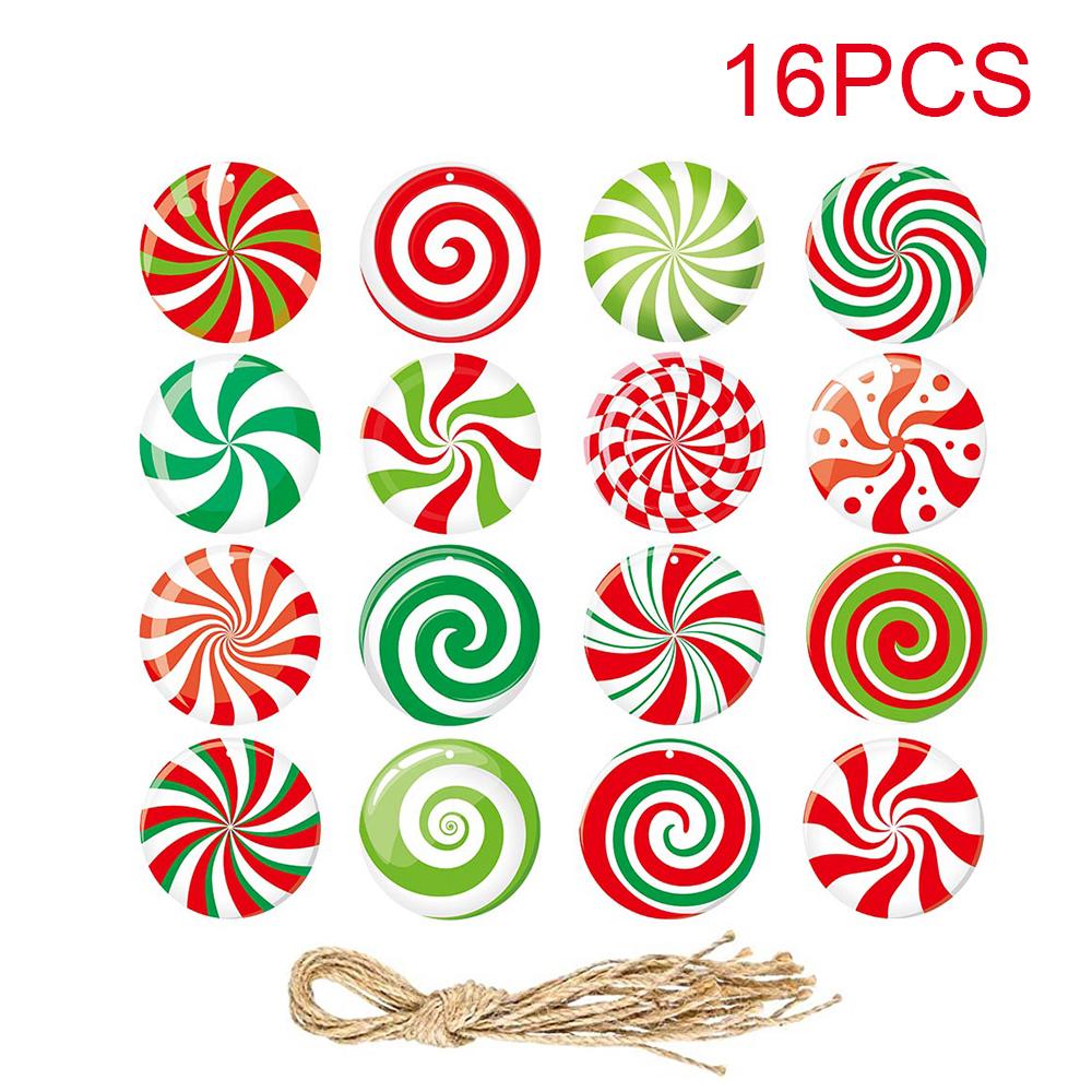 Runtowo Paper Christmas Tree Ornaments Merry Christmas Decor for Home 2026 Navidad Xmas Gifts New Year 2026 Santa Claus Pendant