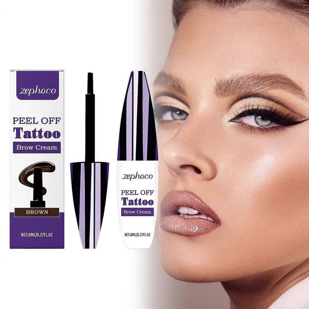 Zephoco Brauner Abreißbarer Flüssiger Augenbrauenstift Natürlicher Haarfluss Extrem Dünne Pinselstriche Langanhaltend Kein Make-up Fixierer
