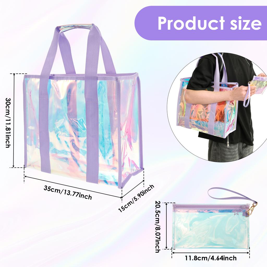 Hot Waterproof Beach Tote Bag with Small Phone Pouch Large Capacity Female Travel Shopping Bags for Vacation Traveling Daily Use