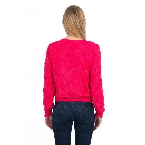 Molly Bracken M1243H12 Fuchsia Jacket - Pink Tulle Patterns - Elasticated Waist and Cuffs