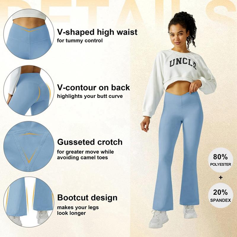 High Waisted Hip-lifting Slimming Yoga Pants Flared Pants Sports Tight Wide-leg Pants
