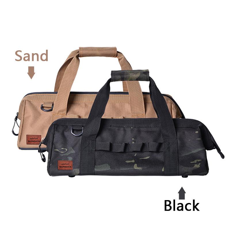 Taška na kempingové nářadí Velkokapacitní taška na nářadí se širokými ústy Voděodolná taška na vybavení Pevné dno