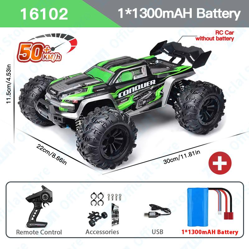 AAYB1 ZWN 1:16 70KM/H Or 50KM/H 4WD RC Car With LED Remote Control Cars High Speed Drift Monster Truck for Kids vs Wltoys 144001 Toys