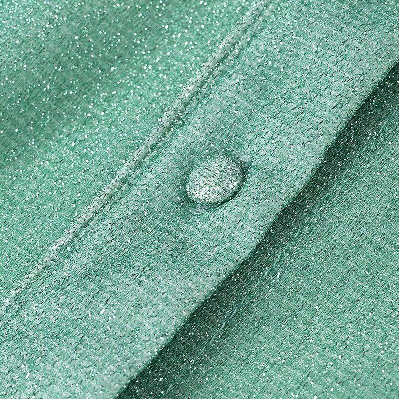 Kaslead New Arrival Women's Clothing Fashion Style Fashion Minority Design Long Sleeves Feather Coat Casual Pants Suit