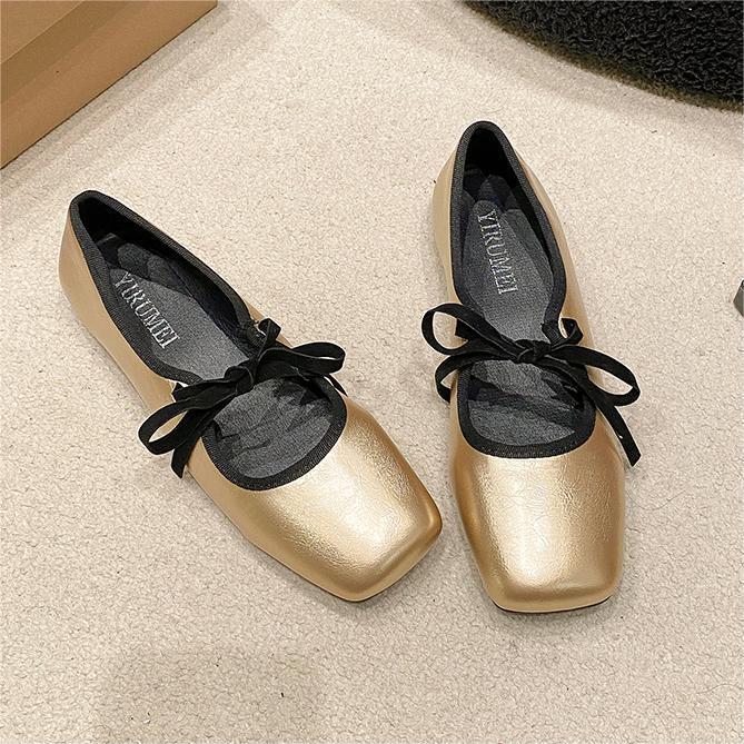 

Spring summer new simple comfortable solid color single shoe silver low heel versatile shallow mouth women s shoes 35 золотой