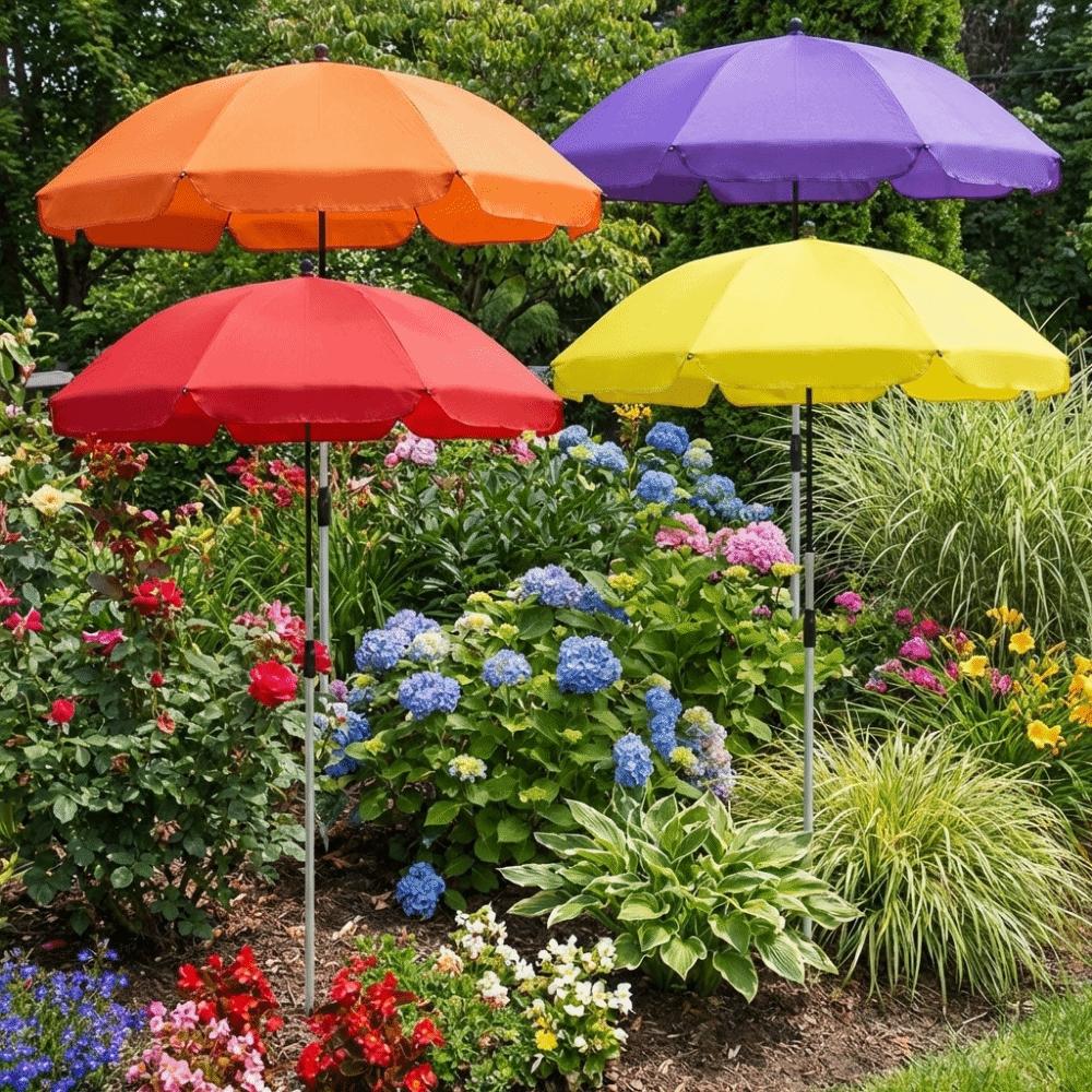 65cm Telescopic Plant Umbrellas Larger Garden Umbrella Shade Sturdy Garden Shade Umbrella  Potted