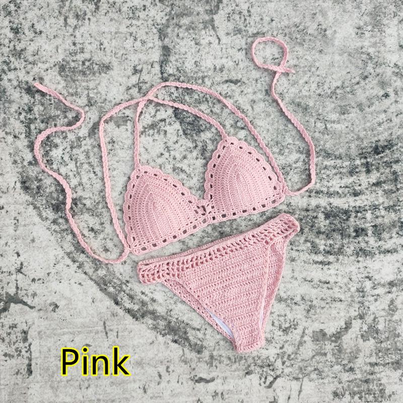 Handmade Crochet Bikini with Cross Shoulder Straps