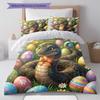 Magical Easter Egg Pattern Bedding Quilt Set Quilt Cover Pillowcase Home Decoration Birthday Gift (1 * Duvet Cover + 2 * Pillowcase, Without Core)