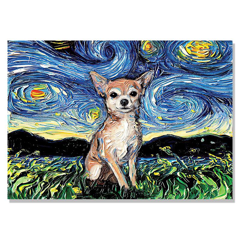 Starry Night by Vincent Van Gogh Famous Artist Art Print Wall Picture Canvas Oil Painting Home Wall Decor