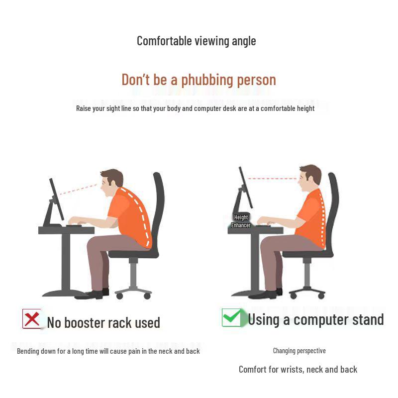 Akrylowy i Drewniany Stojak na Monitor z Przechowywaniem - Podwyższenie na Biurko