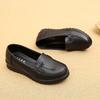 Fashion Spring Soft Soled Mother Black Single Shoes Genuine Leather Non-slip Casual Comfortable Middle-aged Ladies Flat Shoes Women Shoe