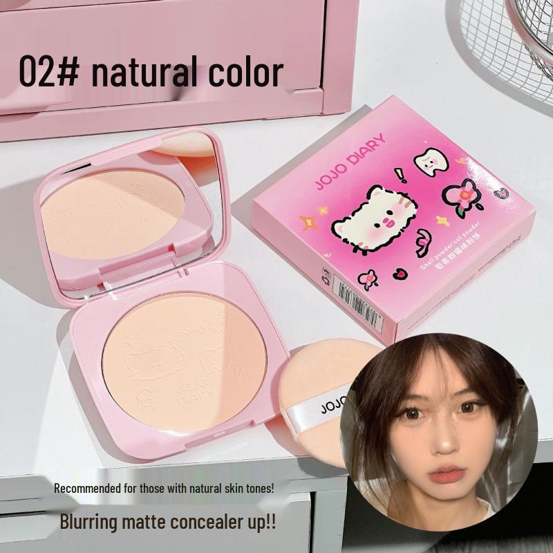 

Jiujiu Seashell Matte Powder Foundation: Pore-Refining, No-Cake Concealing Loose Setting Powder
