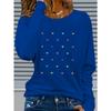 Heart pattern print autumn and winter women's long-sleeved T-shirt