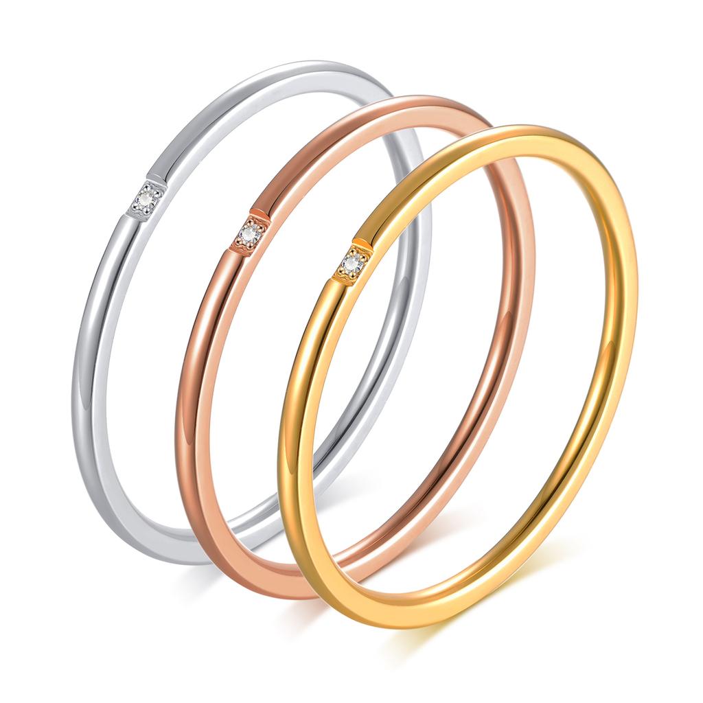 2MM Thin Classic Dome Ring Stainless Steel Wedding Band for Men Women Stacking Rings Comfort Fit Domed Polished