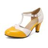 Fashion Women T-tied High Heels Mary Janes Pumps Retro Lolita Shoes Buckle Strap Wedding Bridal Shoes mujer bombas Size 34-46 Spring New