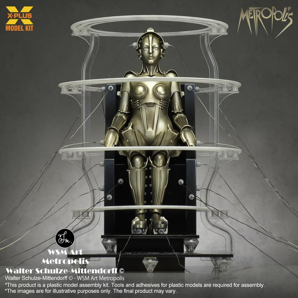 Metropolis Maschinenmensch Startup Scale Unbemalter Plastikmodellbausatz X-Plus Ver. 1/8