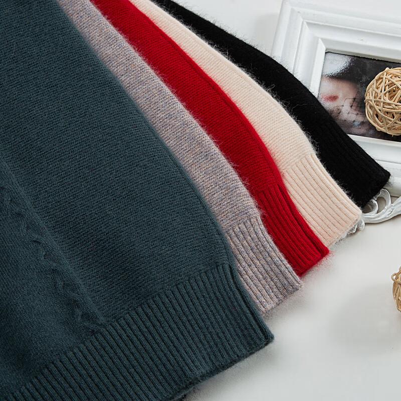 Women's Semi-Turtleneck Solid Knit Sweater