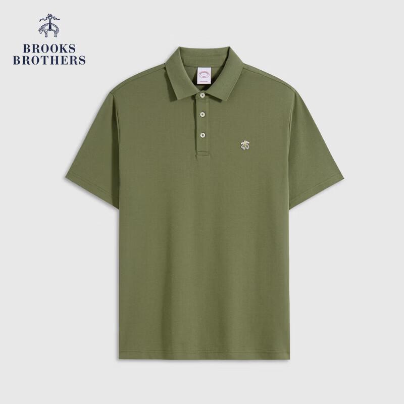 Brooks Brothers Men s Solid Color 3-Button Logo Polo Shirt L