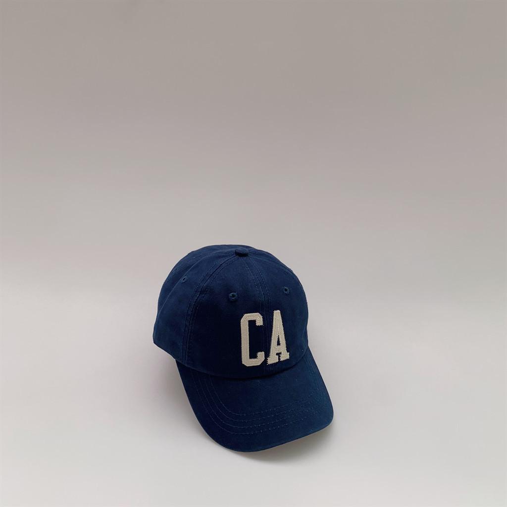 

Adjustable Cotton Baseball Cap With Letter Pattern Korean Style Spring/autumn Sunshade Hat NavyBlue