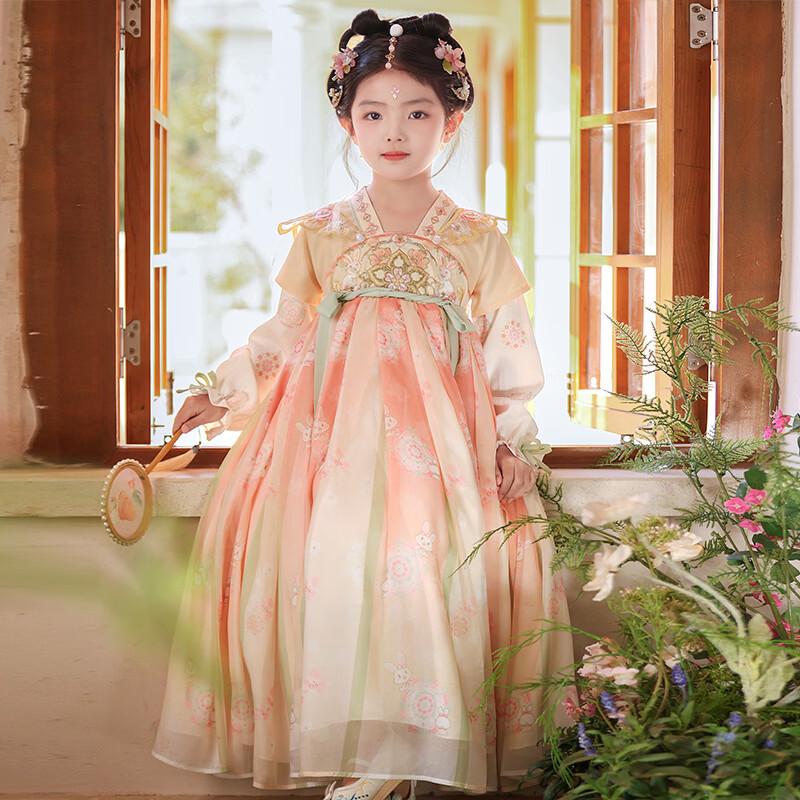 Anneyol Girls' Hanfu Summer Princess Dress