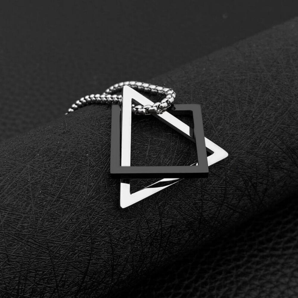 Minimalist Geometric Irregular Pendant Necklace for Woman Man Long Stainless Steel Chain Accessories Jewelry Gifts
