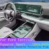 For Ford Territory Equator Sport Full Set Interior Film Navigation LED Screen Sticker Gear Panel TPU Transparent Protection Film