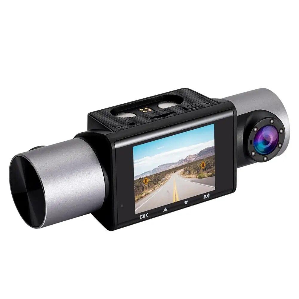 2-inch Night Vision Driving Recorder Reversing 2-lens Dual-recording Magnetic Suction Bracket Built-in Gps Rear View Camera