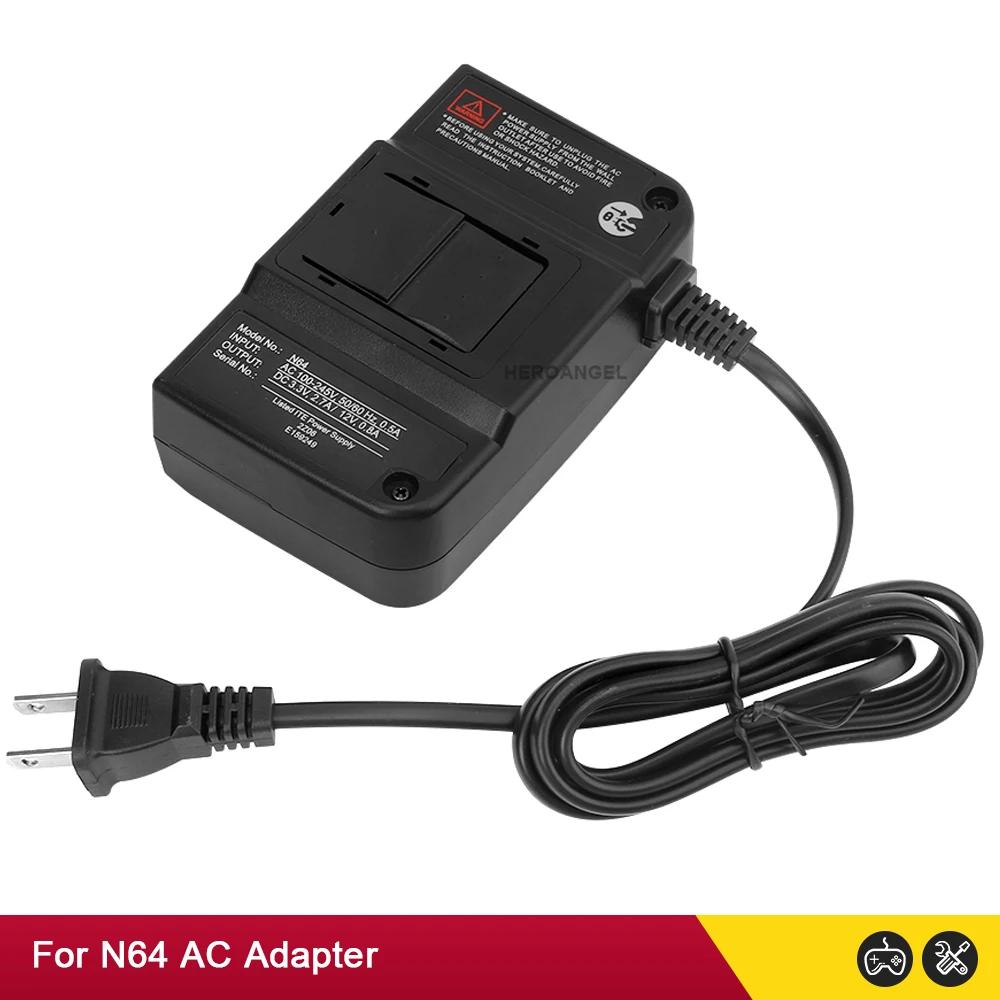 EU US Plug for N64 AC Adapter Charger for N64 Power Adapter Power Supply Cord Charging Charger Power Supply