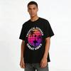 Retro Sunset Surfing Coconut Tree Graphic Casual T-Shirt Pure cotton T-shirt