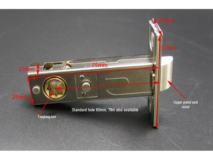 American-Style Stainless Steel Keyless Bathroom Lever Lock with Brake