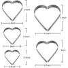 Heart Star Cookie Cutters Set, Valentine’s Day Heart Shaped Biscuit Cutters Stainless Steel Pastry Donuts Cutters with Storage Box
