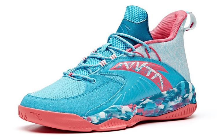Men's Sneakers Anta Lingji Synthetic Leather Cushioning Slip Resistant Abrasion Resistant Breathable Mid top