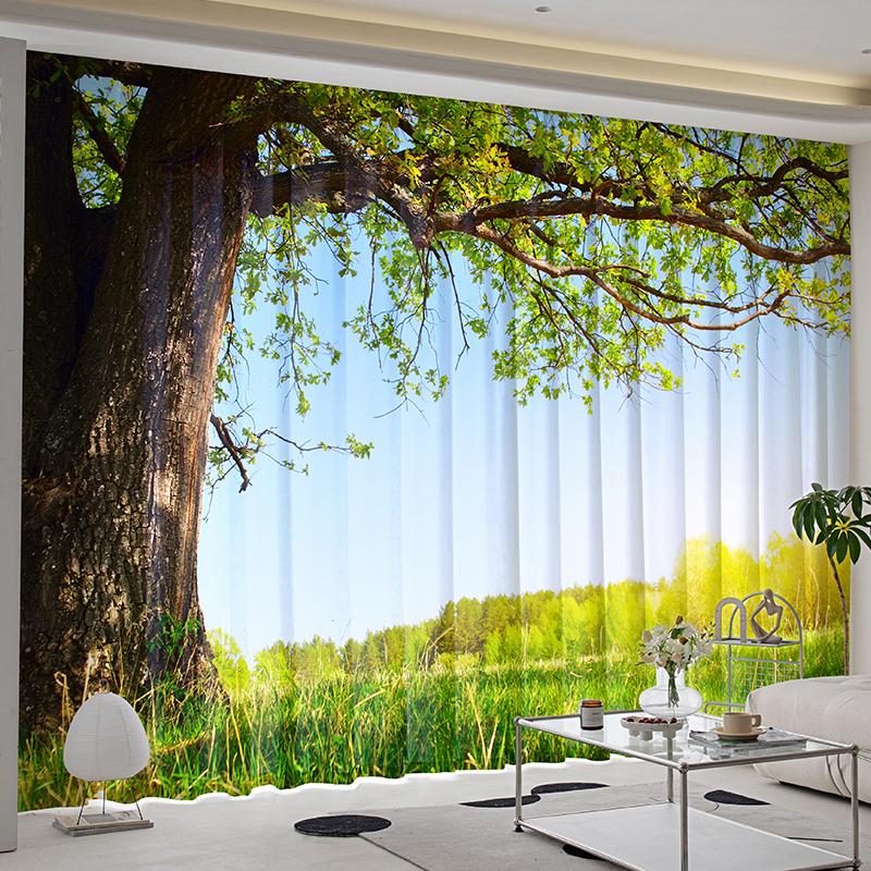 Tájkép Vízesés Erdő Természet Látvány Ablakfüggönyök Rolók Gyerekszobába Nappaliba Fürdőszobába Konyhába Ajtóra Lakásdekoráció