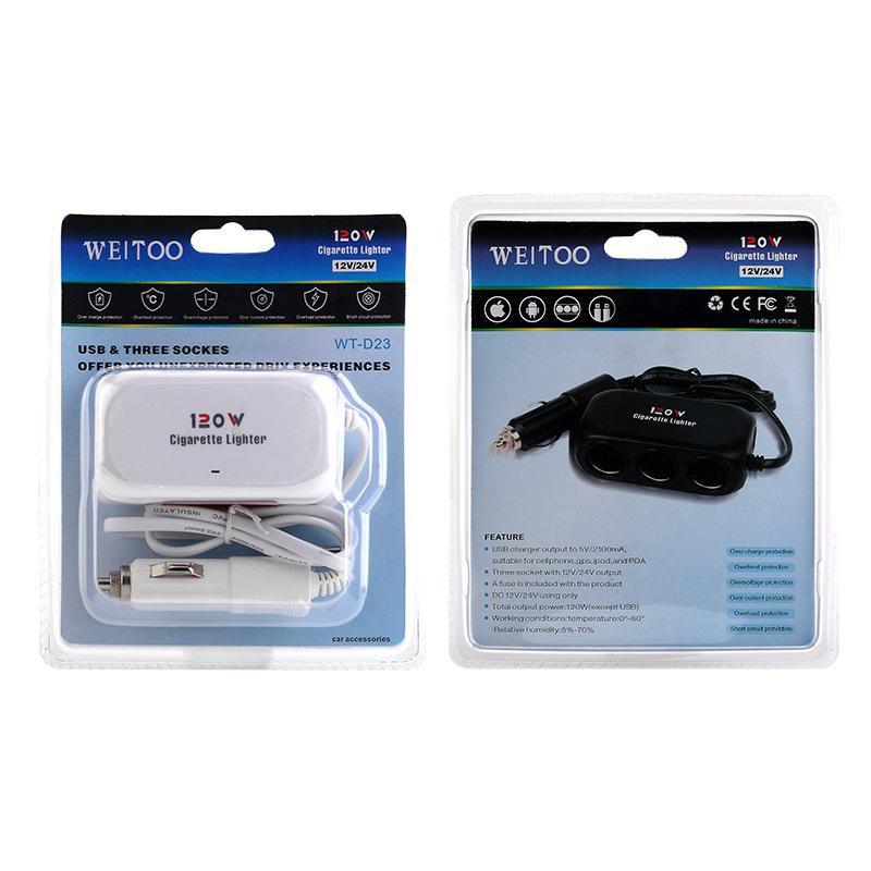 Multifunktionales 24V Autoladegerät: Schnellladefähig, 3-USB- und Zigarettenanzünderadapter