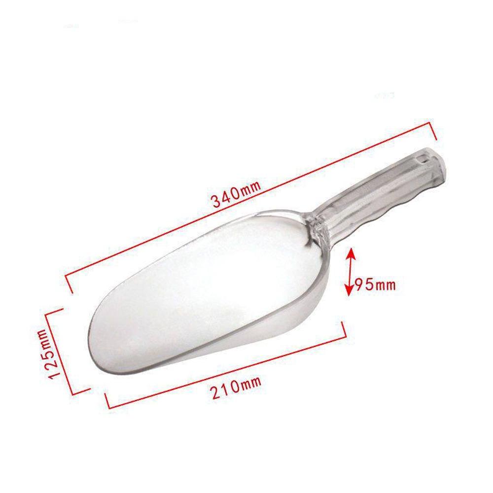 Transparenter Eiswürfelbehälter-Schöpfer Mini Runde/Eckige Öffnung Küchen-Utility-Schaufel Bar-Zubehör Ergonomischer Griff Lebensmittel-Schaufeln