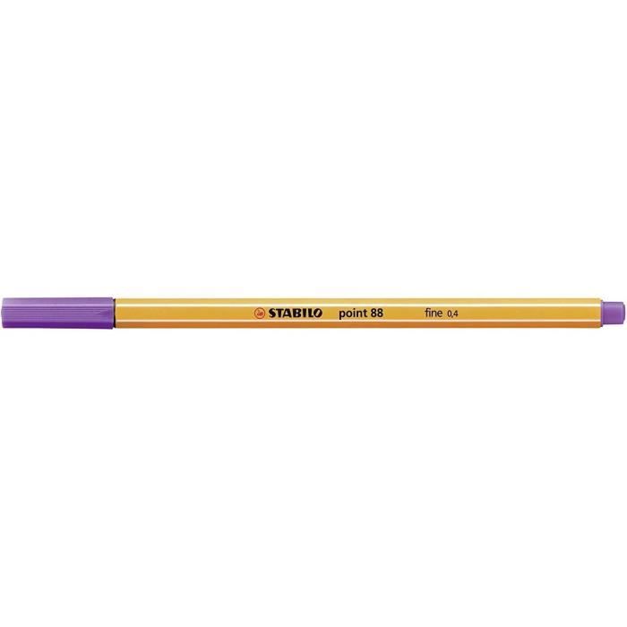 Stylo-feutre pointe fine 0,4mm - STABILO - Lot de 10 pochettes de 8 stylos-feutres pastel