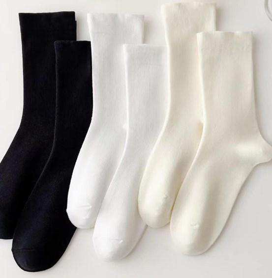 

Женские бесшовные летние носки до середины икры из ледяного шелка Postpartum Socks Black