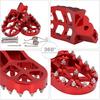 Dirt Bike Fußrasten, Motorrad Fußrasten Breitere Fußrasten Rastpedal CNC für CRF 110 CRF110F 2013-2023 CRF125F 2014-2023 Rot