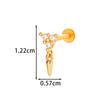 Zircon Set F136 Titanium Internal Thread Lip Labret Stud Ear Cartilage Piercing Jewelry