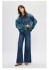 Women's 2025 Vintage High-Waisted Slimming Denim Jacket - Faded Retro Loose-Fit