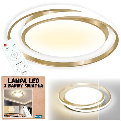 Stropní svítidlo LED zlaté moderní 48 cm s dálkovým ovládáním, nastavení barvy