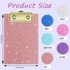 Sparkling Clipboard 6x4Inch Small Acrylic Clipboard Portable Document Organiser Writing Board For Organizing File Paper